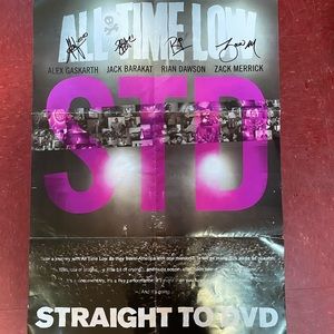 SIGNED All Time Low Straight To DVD poster